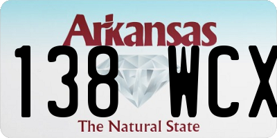 AR license plate 138WCX