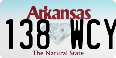 AR license plate 138WCY