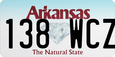 AR license plate 138WCZ