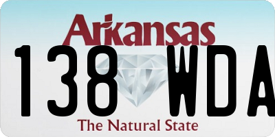 AR license plate 138WDA