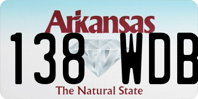 AR license plate 138WDB