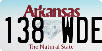 AR license plate 138WDE