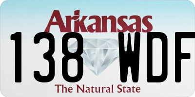 AR license plate 138WDF