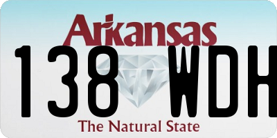 AR license plate 138WDH