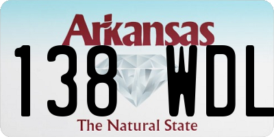 AR license plate 138WDL