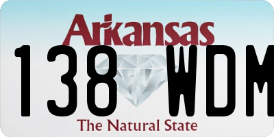 AR license plate 138WDM