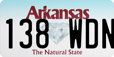 AR license plate 138WDN