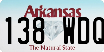 AR license plate 138WDQ