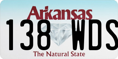 AR license plate 138WDS