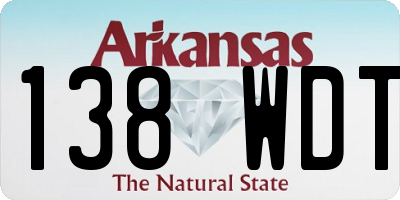 AR license plate 138WDT