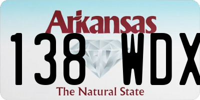 AR license plate 138WDX