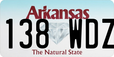AR license plate 138WDZ