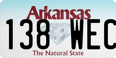 AR license plate 138WEC