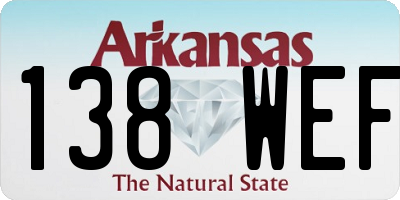 AR license plate 138WEF