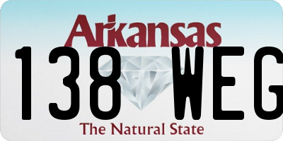 AR license plate 138WEG