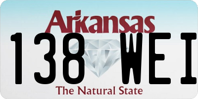 AR license plate 138WEI
