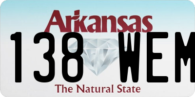 AR license plate 138WEM