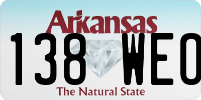 AR license plate 138WEO