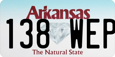 AR license plate 138WEP