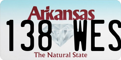 AR license plate 138WES
