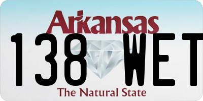 AR license plate 138WET
