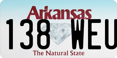 AR license plate 138WEU