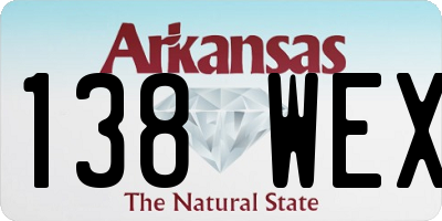 AR license plate 138WEX