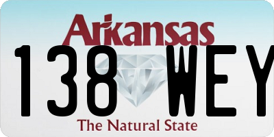 AR license plate 138WEY