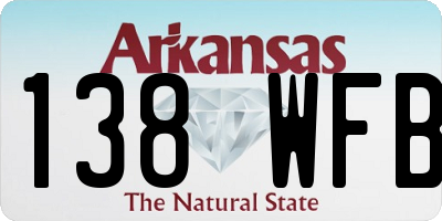 AR license plate 138WFB