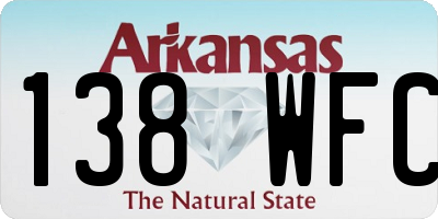 AR license plate 138WFC