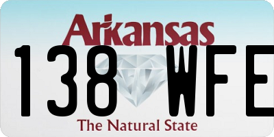 AR license plate 138WFE