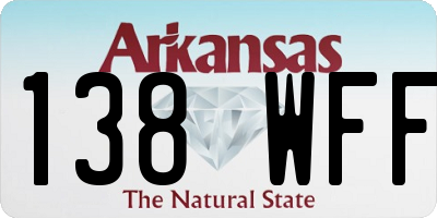 AR license plate 138WFF