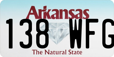 AR license plate 138WFG