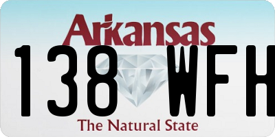 AR license plate 138WFH