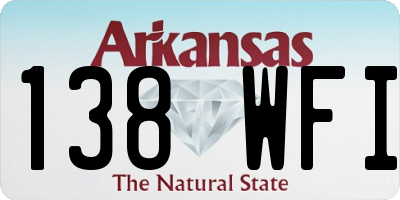 AR license plate 138WFI