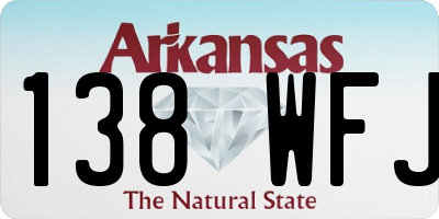AR license plate 138WFJ