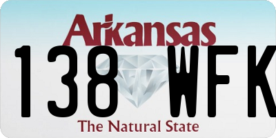 AR license plate 138WFK