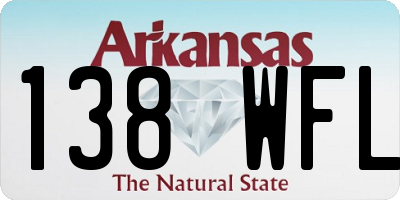 AR license plate 138WFL