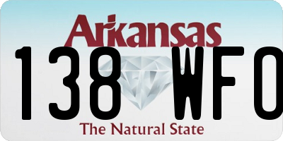 AR license plate 138WFO