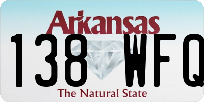 AR license plate 138WFQ