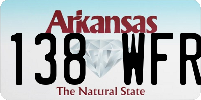 AR license plate 138WFR
