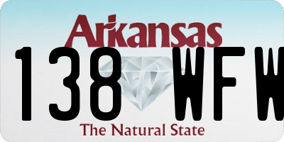 AR license plate 138WFW