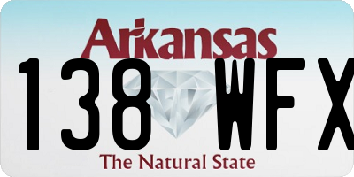 AR license plate 138WFX