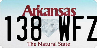AR license plate 138WFZ