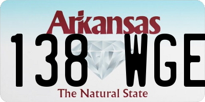 AR license plate 138WGE