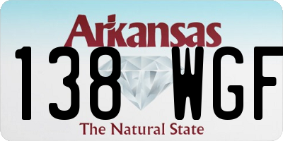 AR license plate 138WGF