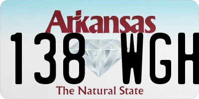 AR license plate 138WGH