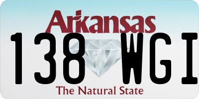 AR license plate 138WGI