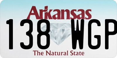 AR license plate 138WGP