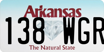 AR license plate 138WGR